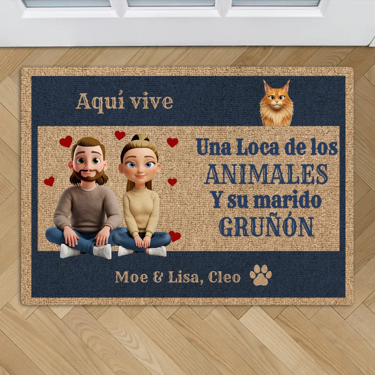 La loca de los animales - Felpudo personalizado