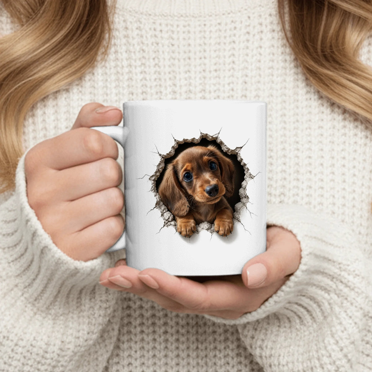 Taza personalizada - Pared agrietada 3D