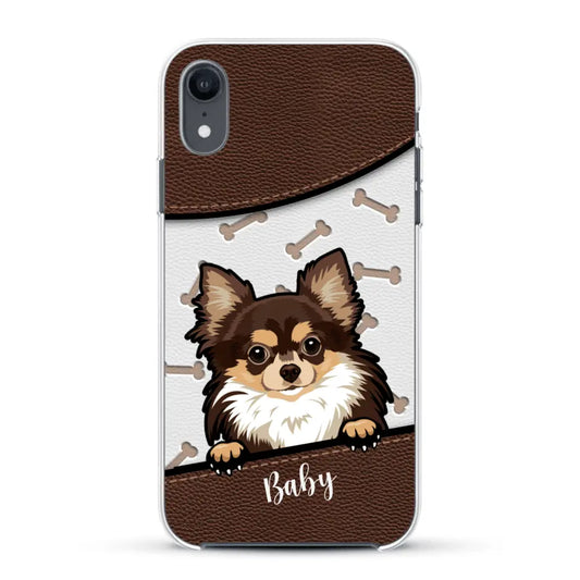 Perro efecto cuero - Funda personalizada