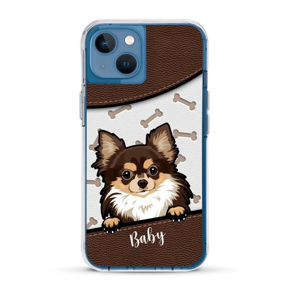 Perro efecto cuero - Funda personalizada
