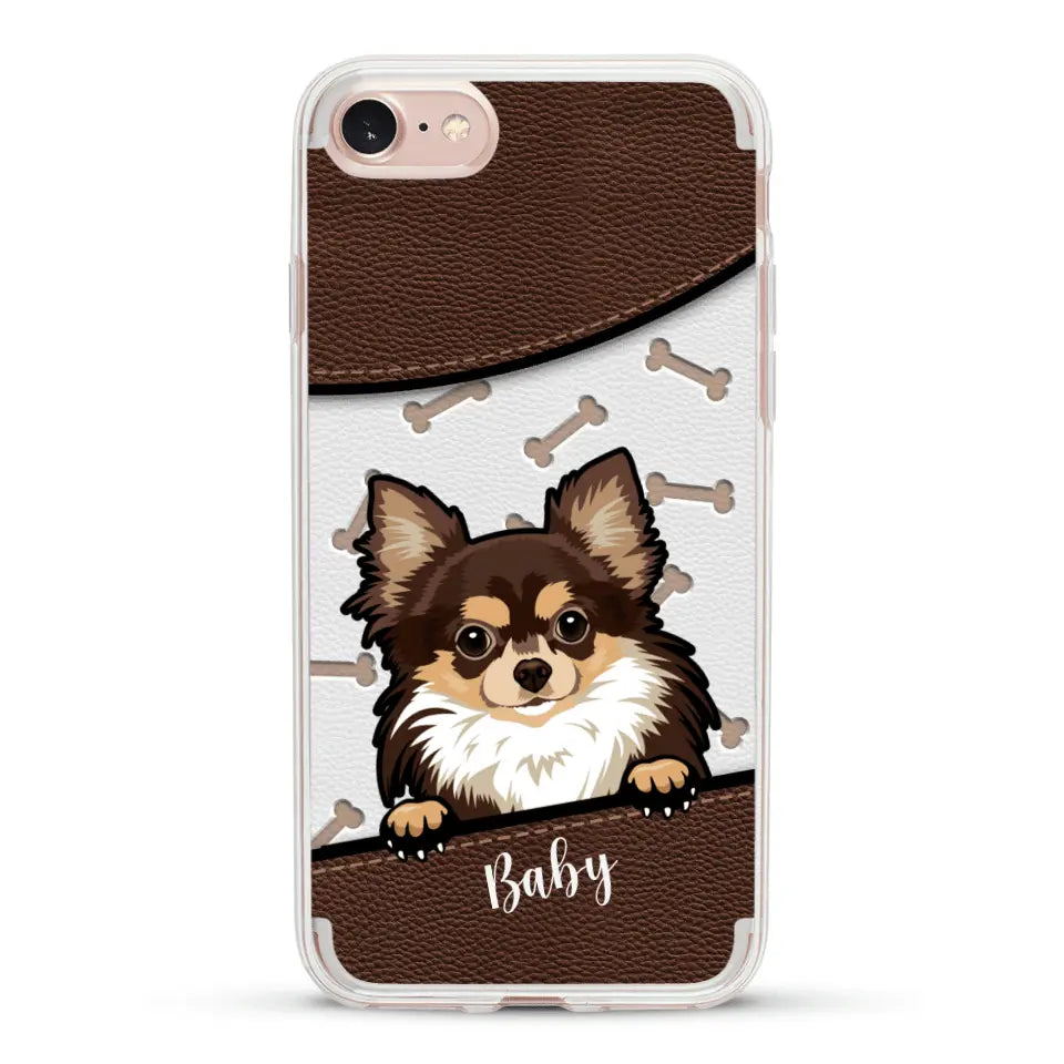 Perro efecto cuero - Funda personalizada