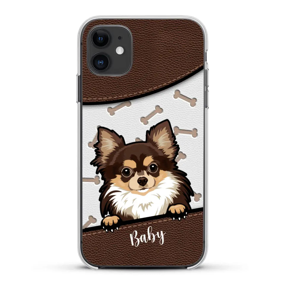 Perro efecto cuero - Funda personalizada