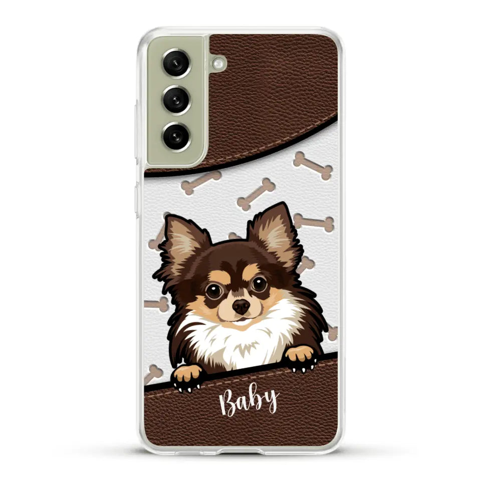 Perro efecto cuero - Funda personalizada