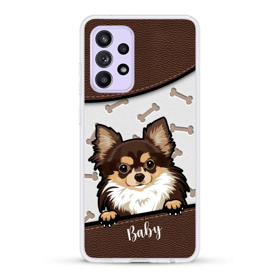 Perro efecto cuero - Funda personalizada