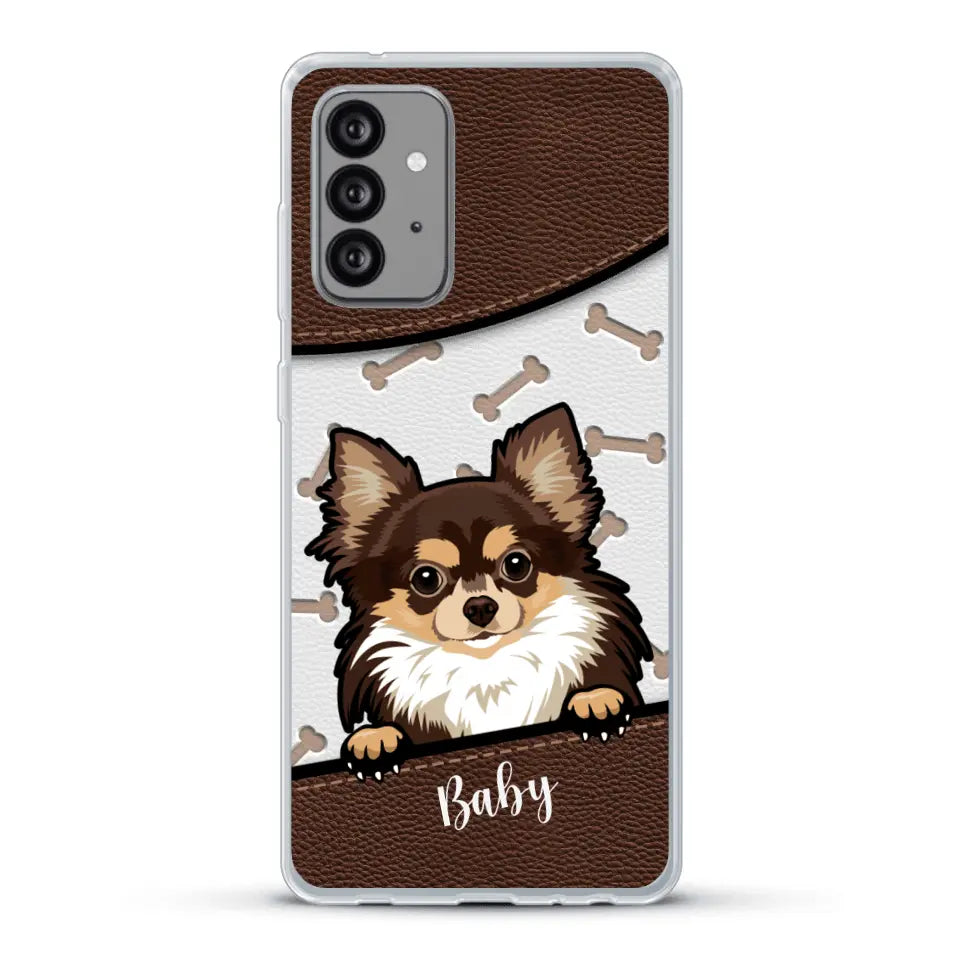Perro efecto cuero - Funda personalizada