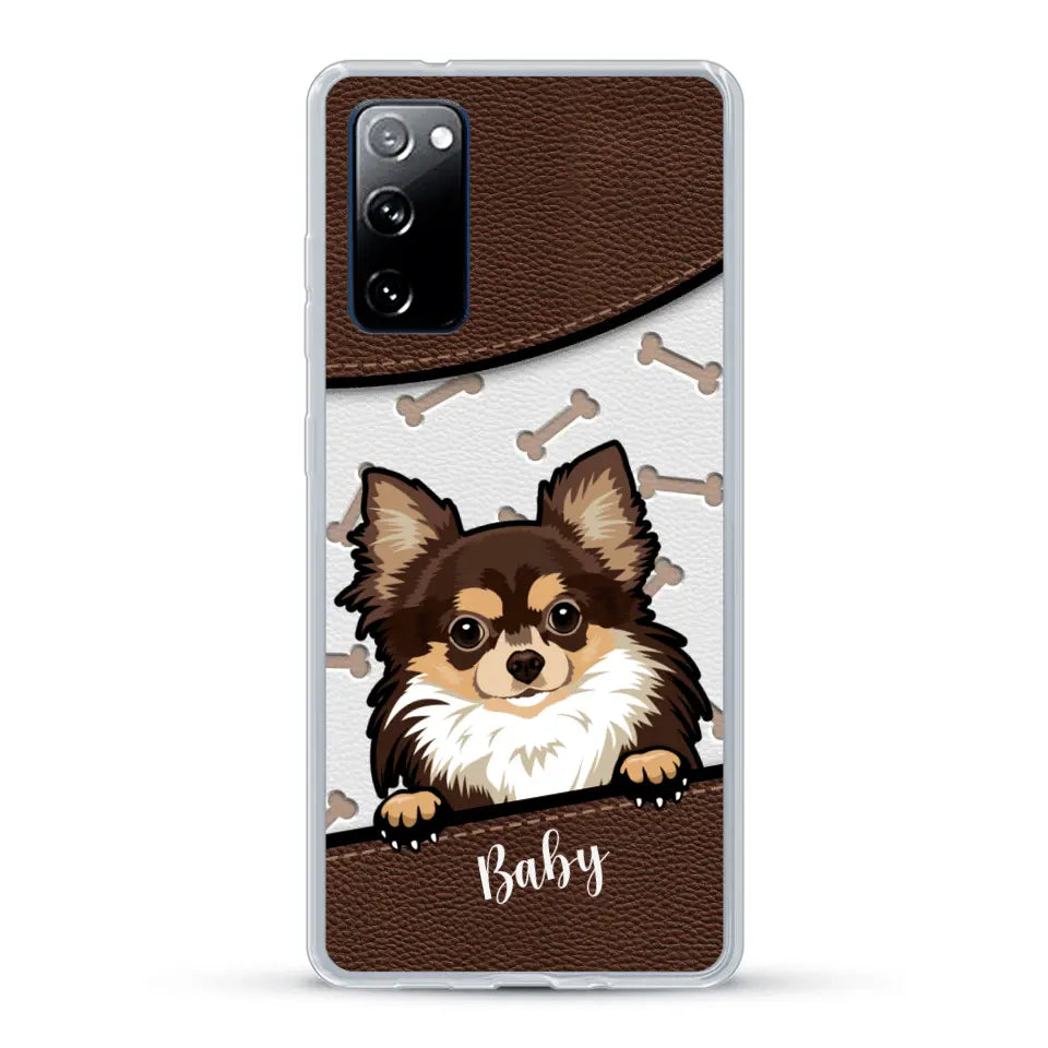 Perro efecto cuero - Funda personalizada