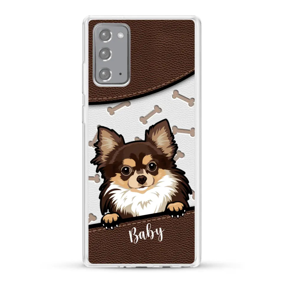 Perro efecto cuero - Funda personalizada