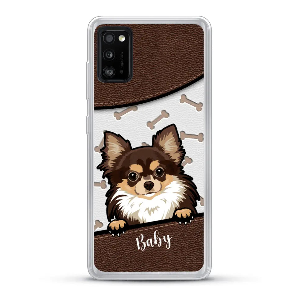 Perro efecto cuero - Funda personalizada