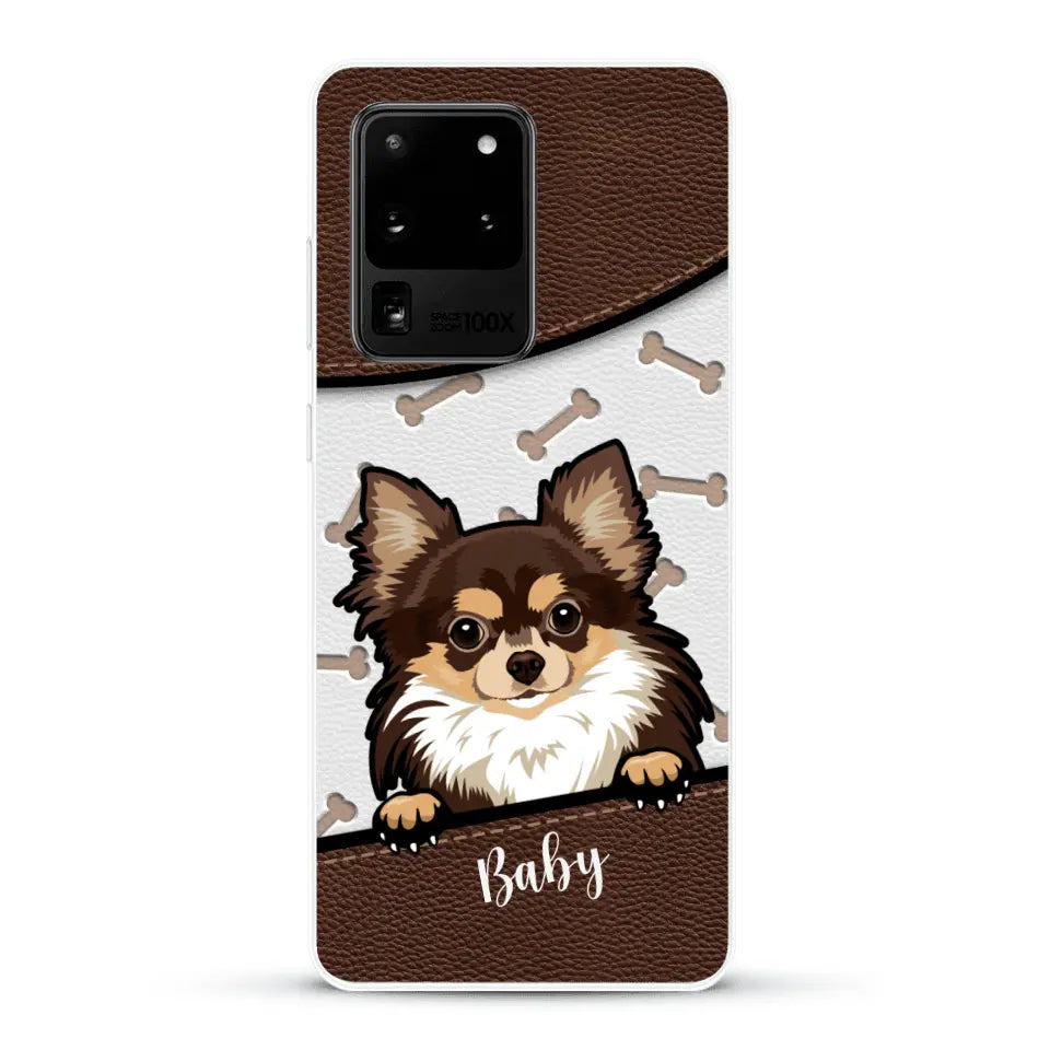 Perro efecto cuero - Funda personalizada