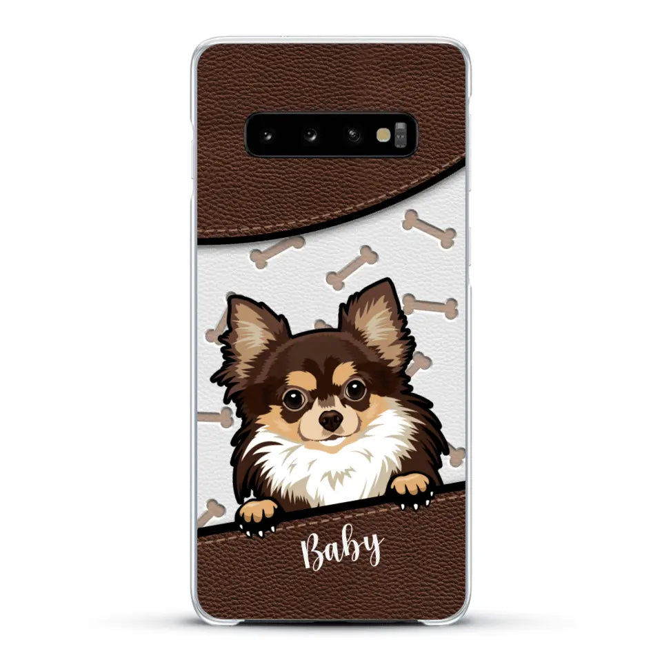 Perro efecto cuero - Funda personalizada