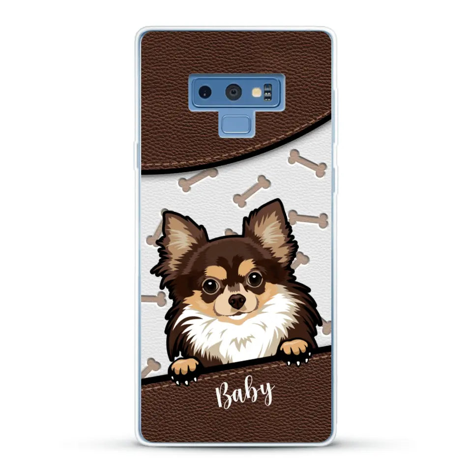 Perro efecto cuero - Funda personalizada