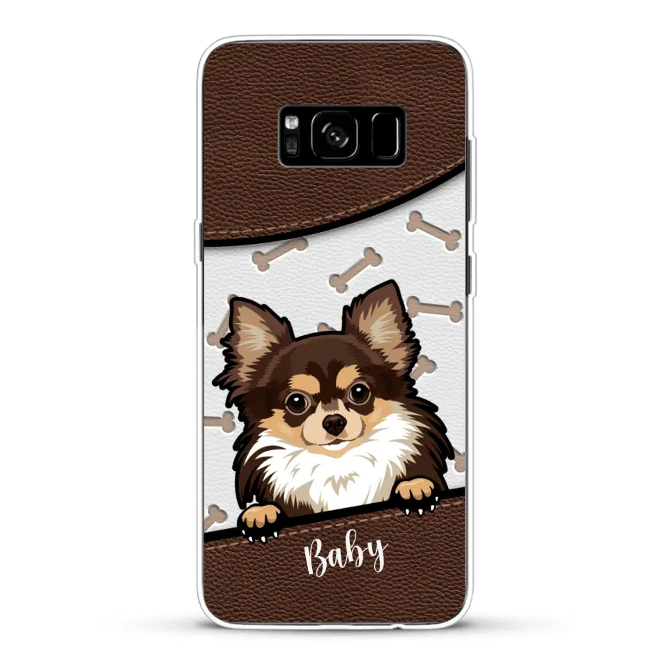 Perro efecto cuero - Funda personalizada