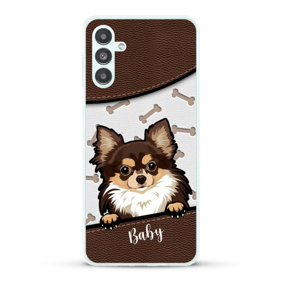 Perro efecto cuero - Funda personalizada