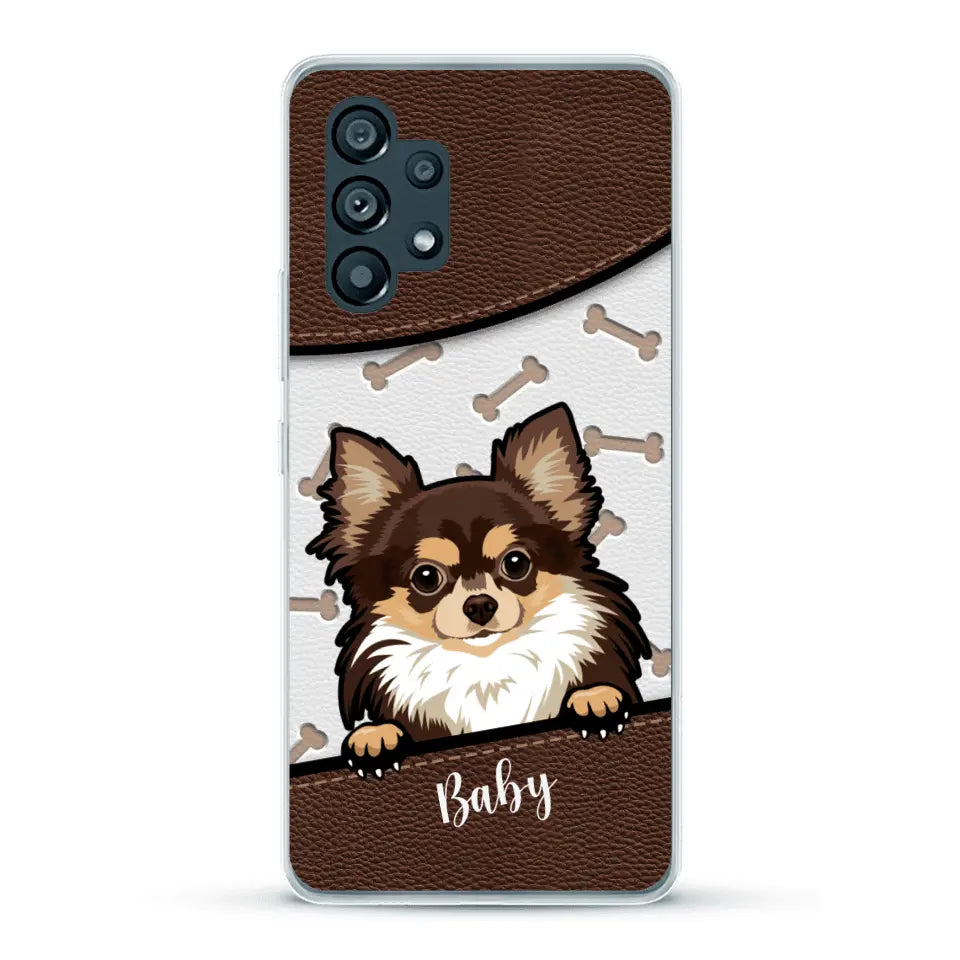 Perro efecto cuero - Funda personalizada