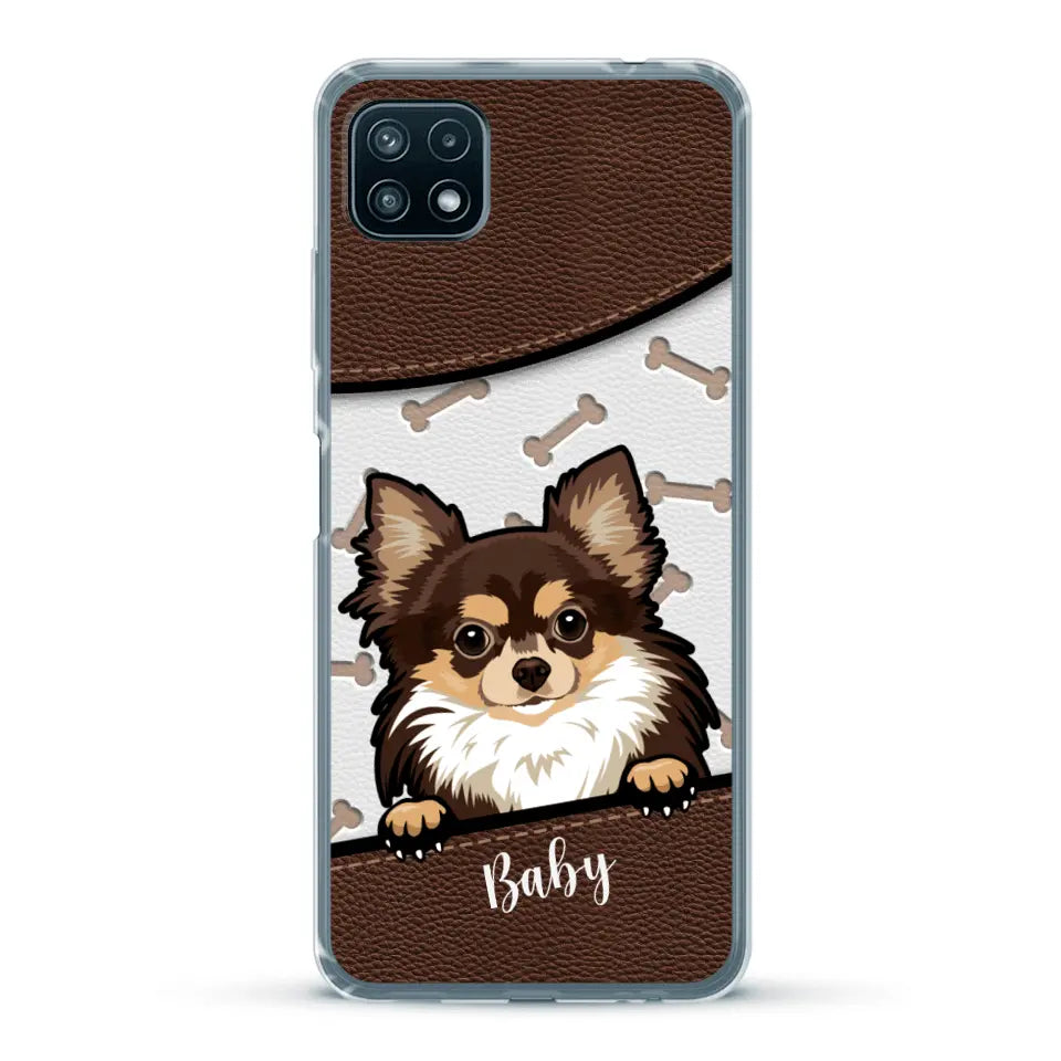 Perro efecto cuero - Funda personalizada