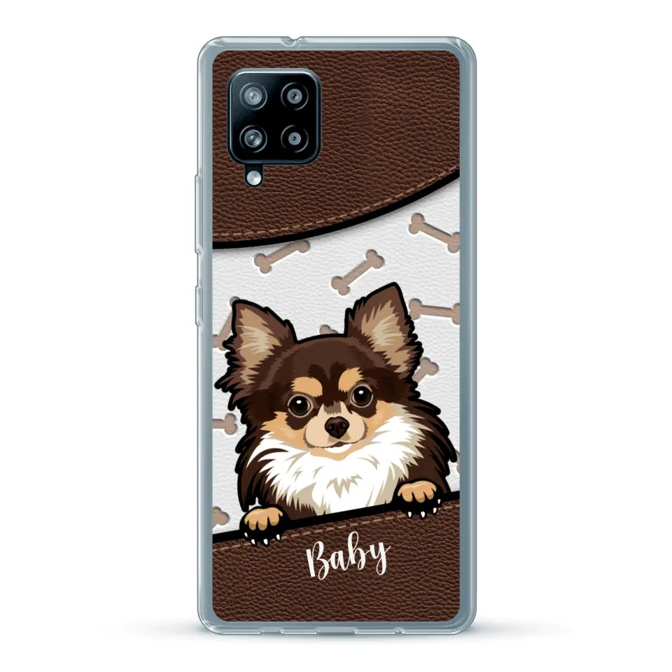 Perro efecto cuero - Funda personalizada