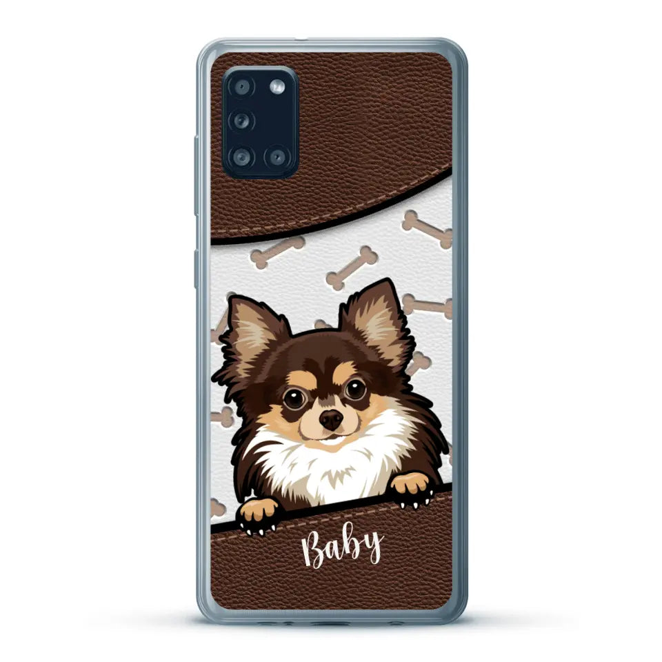Perro efecto cuero - Funda personalizada