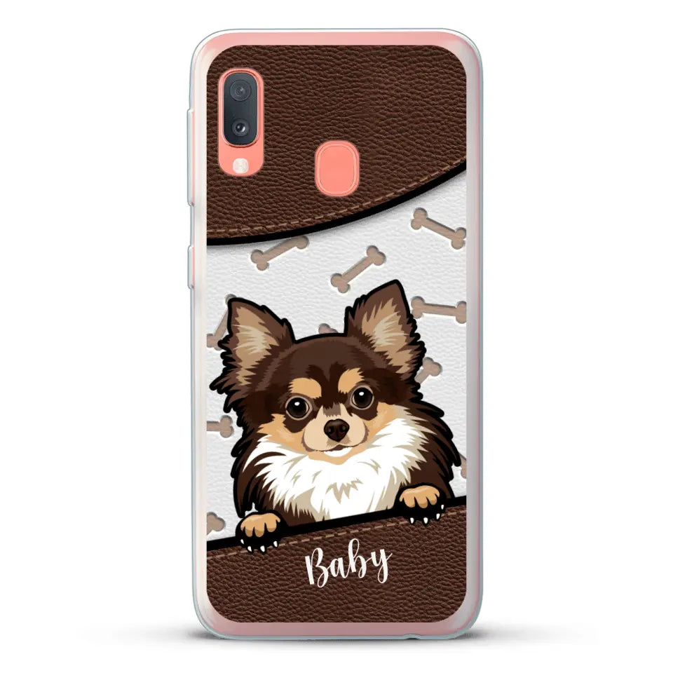 Perro efecto cuero - Funda personalizada