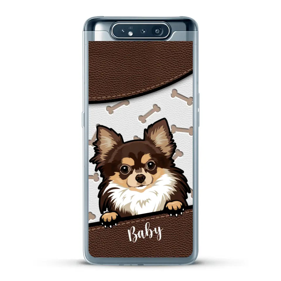 Perro efecto cuero - Funda personalizada