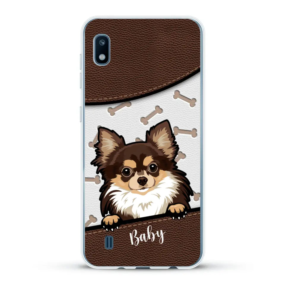 Perro efecto cuero - Funda personalizada