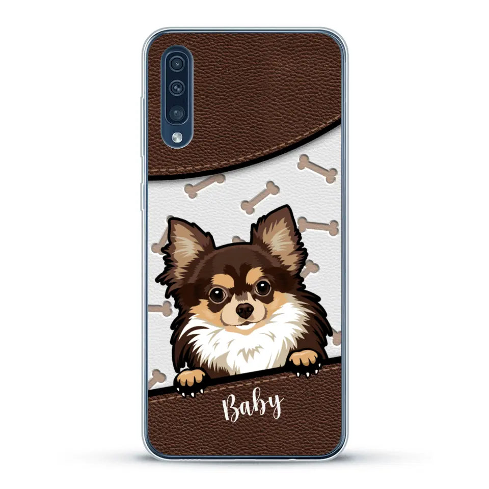 Perro efecto cuero - Funda personalizada