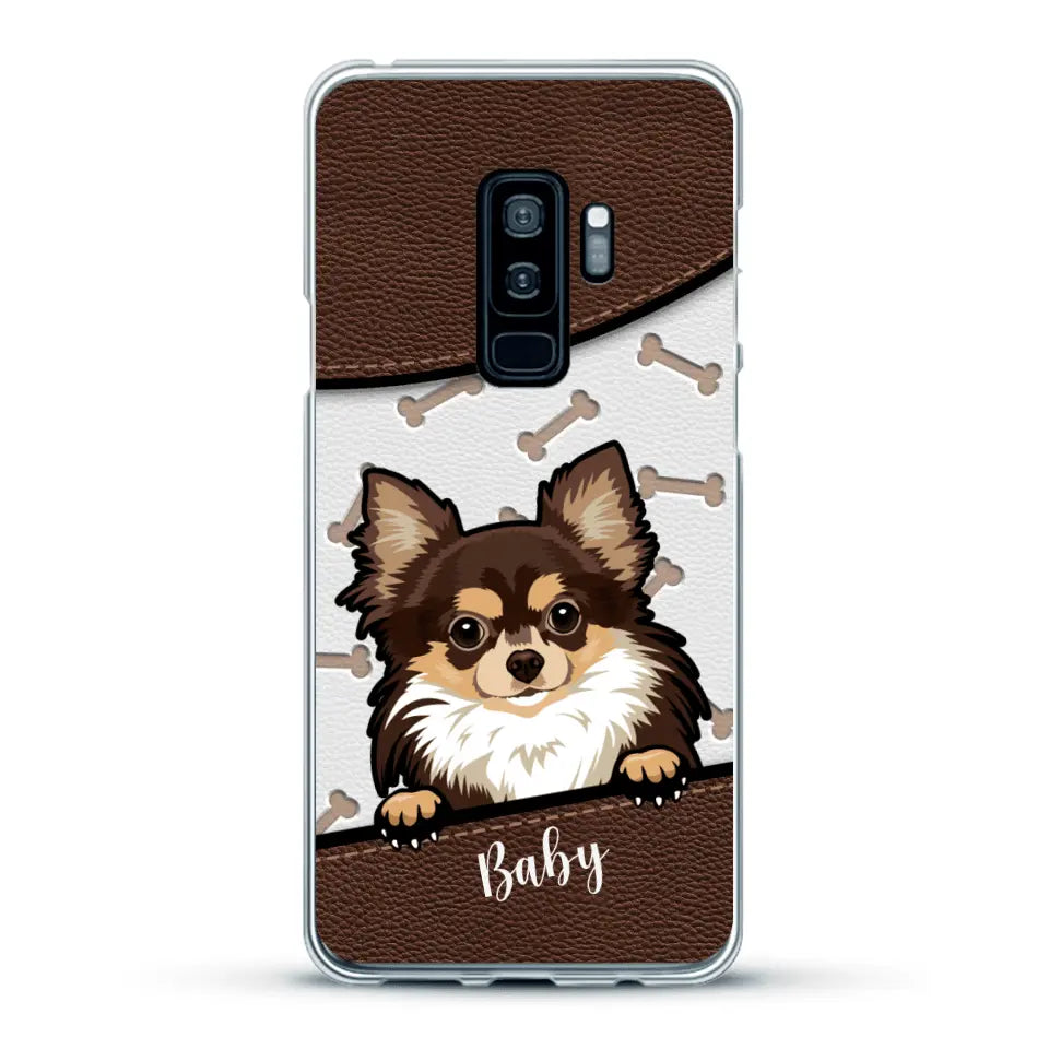 Perro efecto cuero - Funda personalizada