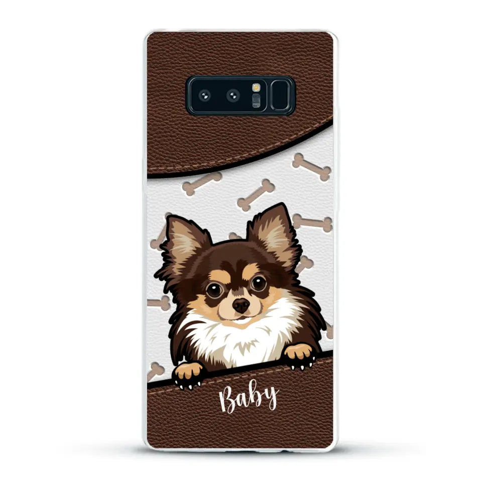 Perro efecto cuero - Funda personalizada