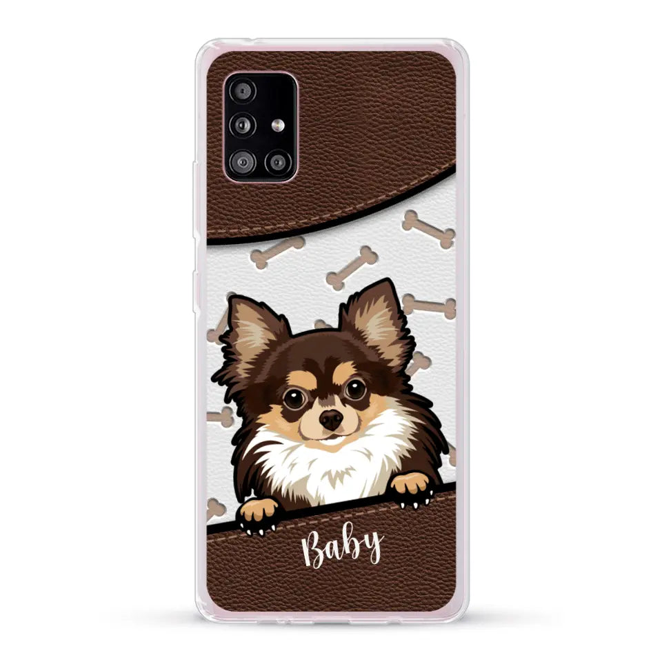 Perro efecto cuero - Funda personalizada