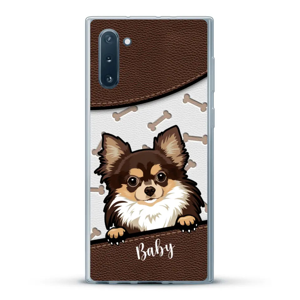 Perro efecto cuero - Funda personalizada