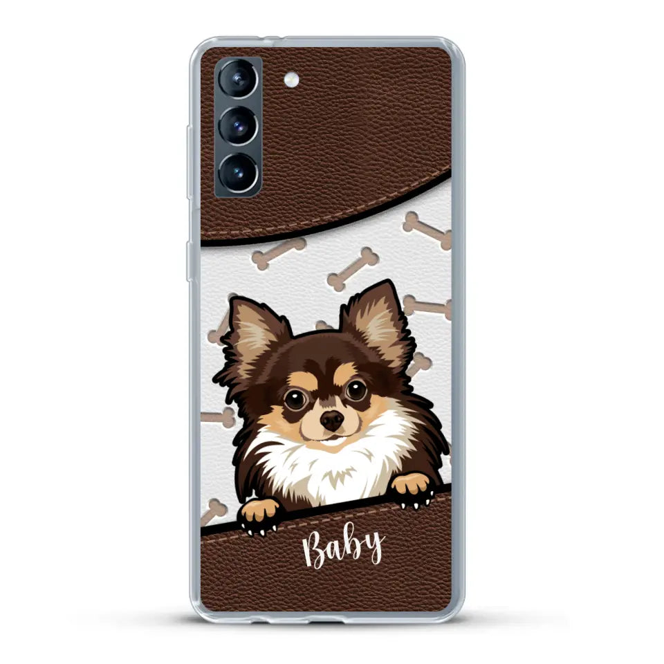 Perro efecto cuero - Funda personalizada