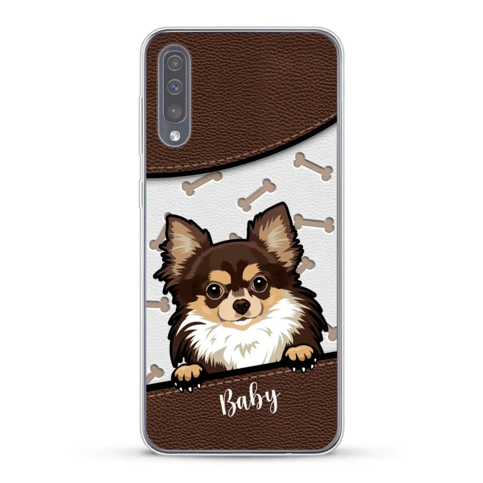 Perro efecto cuero - Funda personalizada