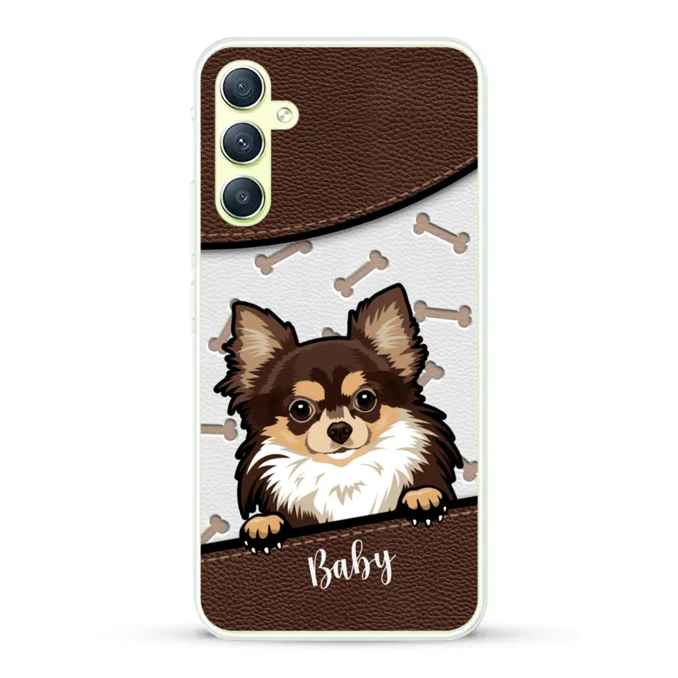 Perro efecto cuero - Funda personalizada