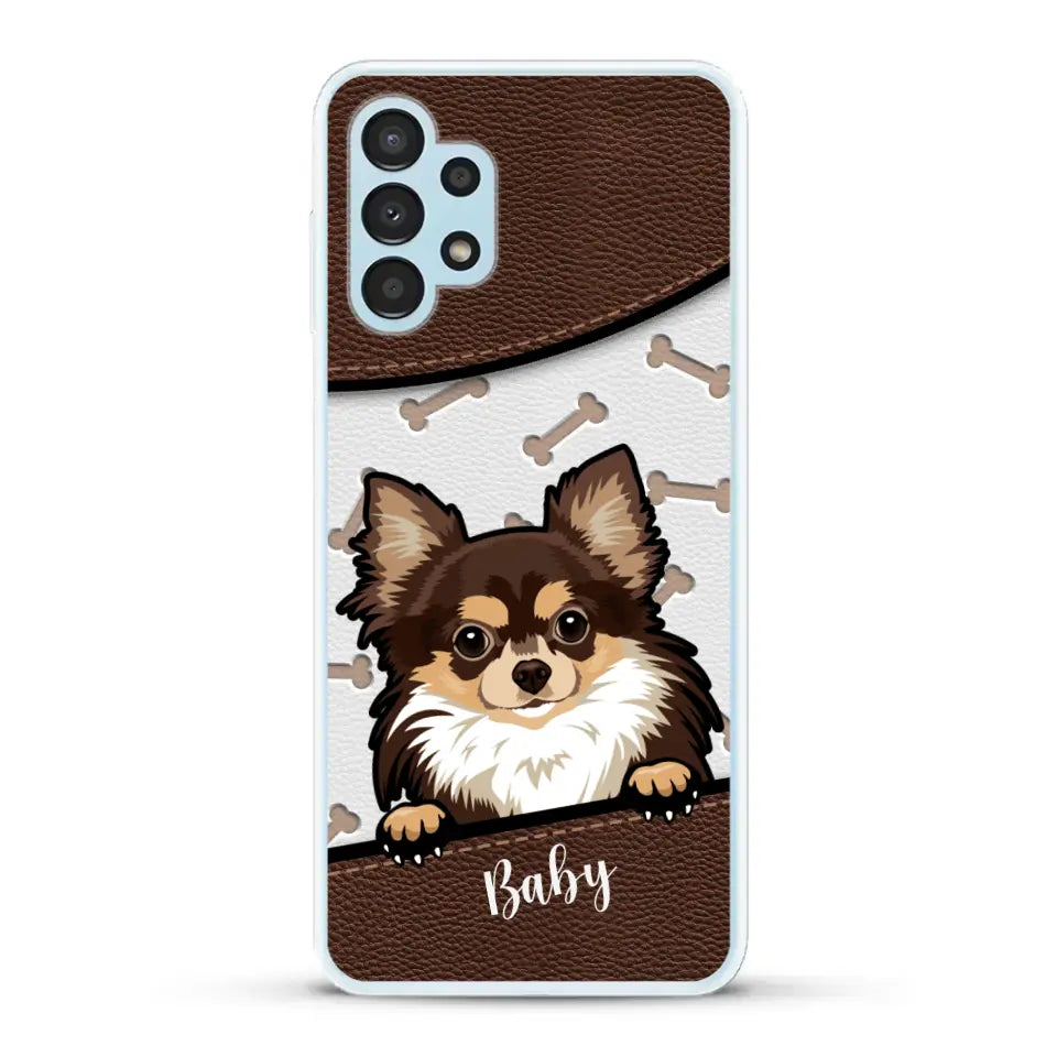 Perro efecto cuero - Funda personalizada