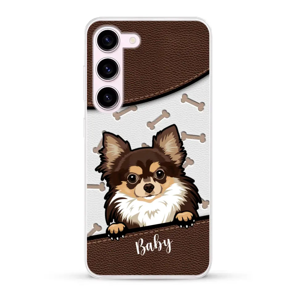 Perro efecto cuero - Funda personalizada