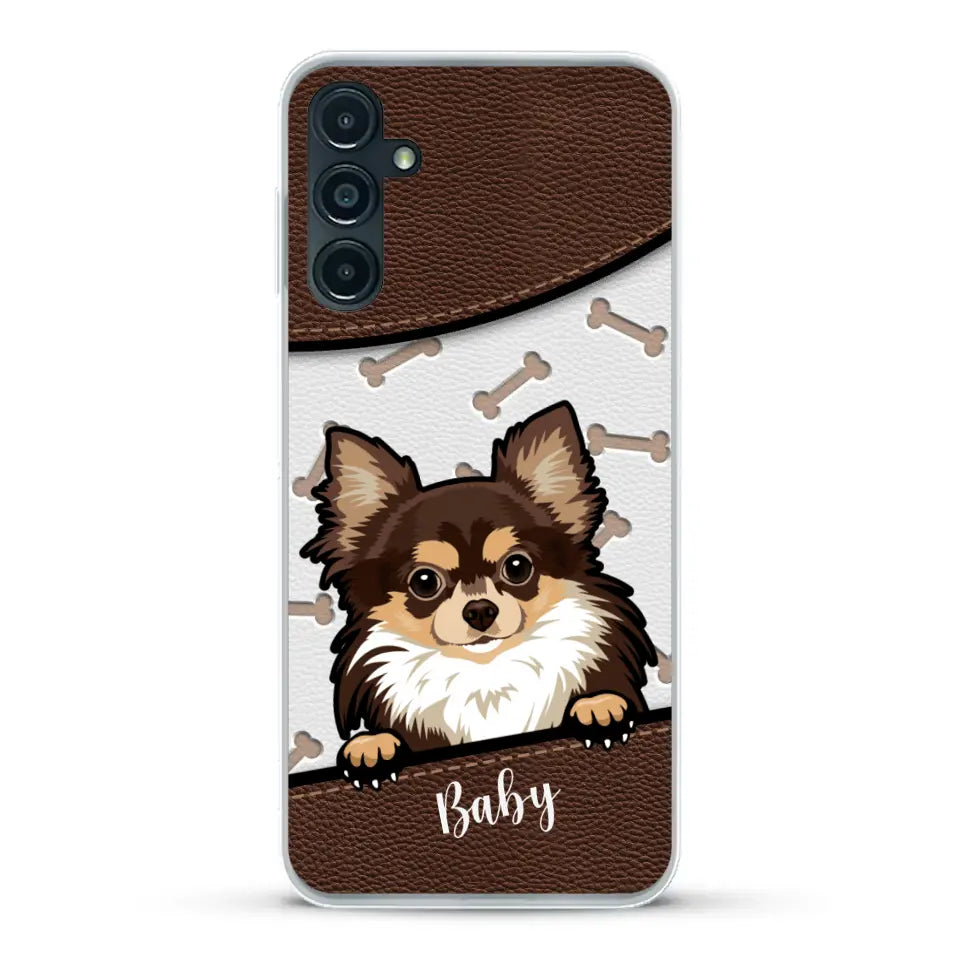 Perro efecto cuero - Funda personalizada