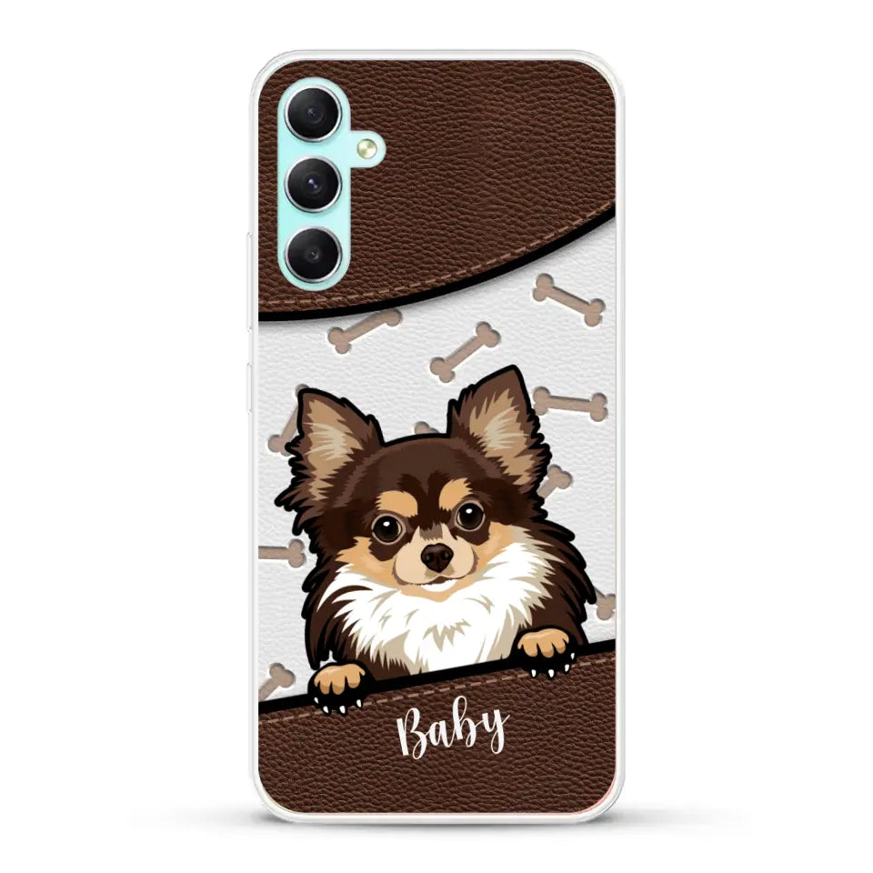 Perro efecto cuero - Funda personalizada