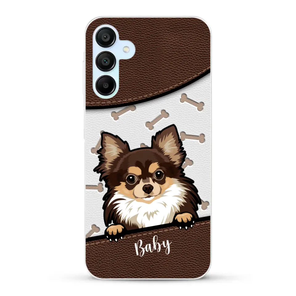 Perro efecto cuero - Funda personalizada