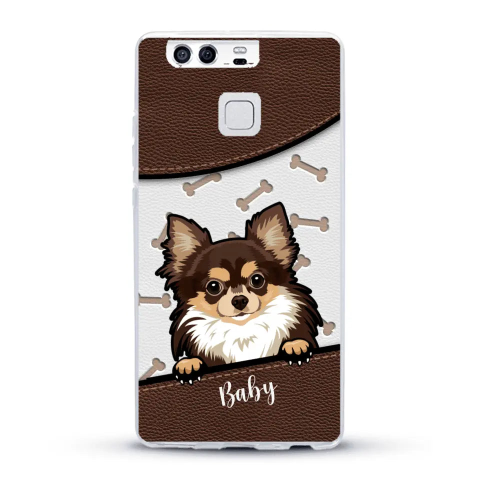 Perro efecto cuero - Funda personalizada