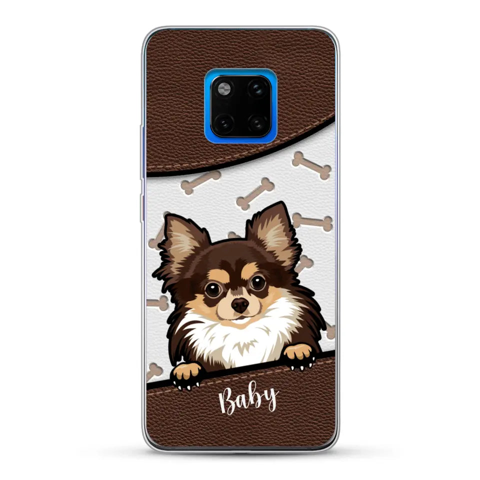Perro efecto cuero - Funda personalizada