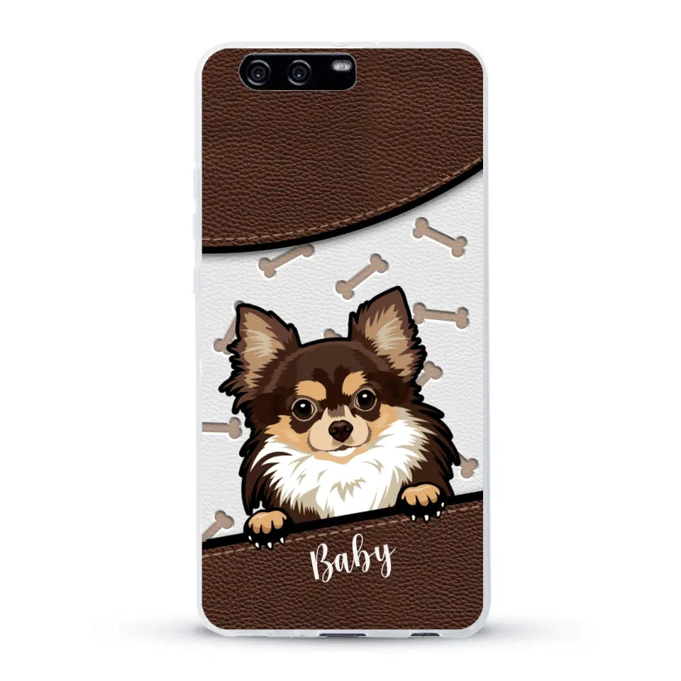 Perro efecto cuero - Funda personalizada