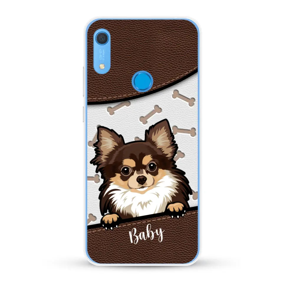 Perro efecto cuero - Funda personalizada