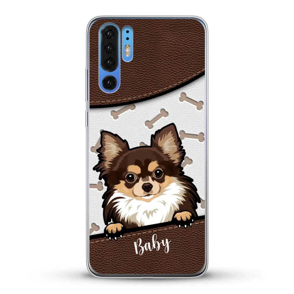 Perro efecto cuero - Funda personalizada