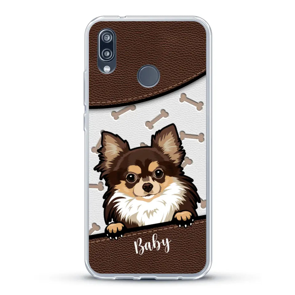 Perro efecto cuero - Funda personalizada