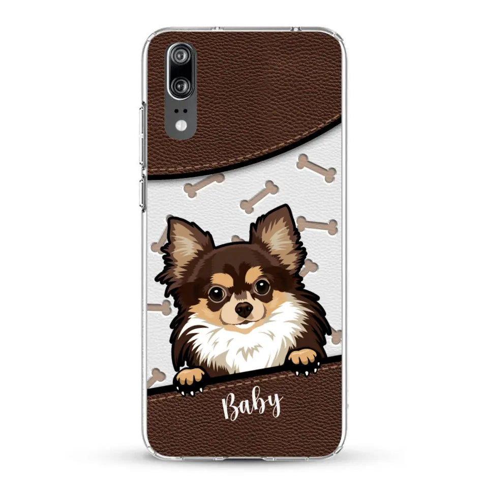 Perro efecto cuero - Funda personalizada