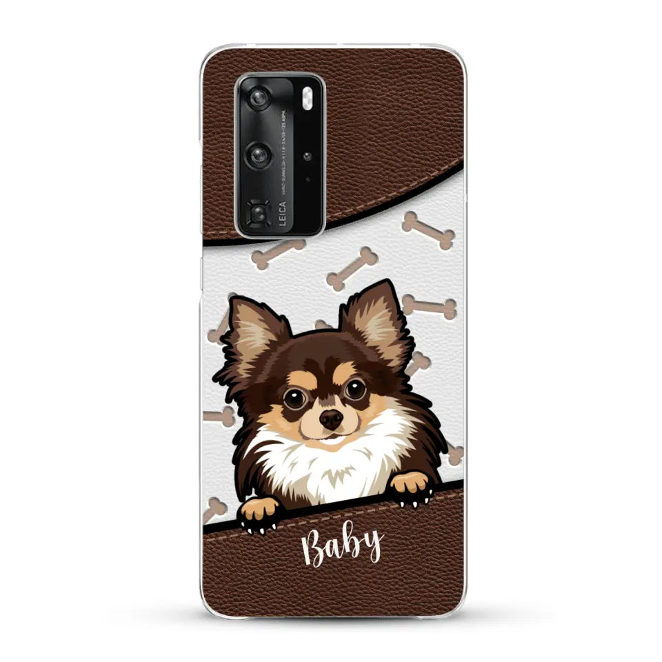Perro efecto cuero - Funda personalizada