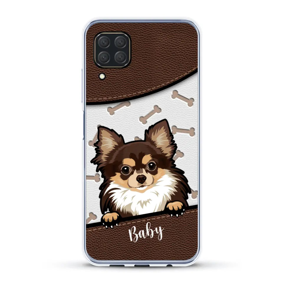 Perro efecto cuero - Funda personalizada