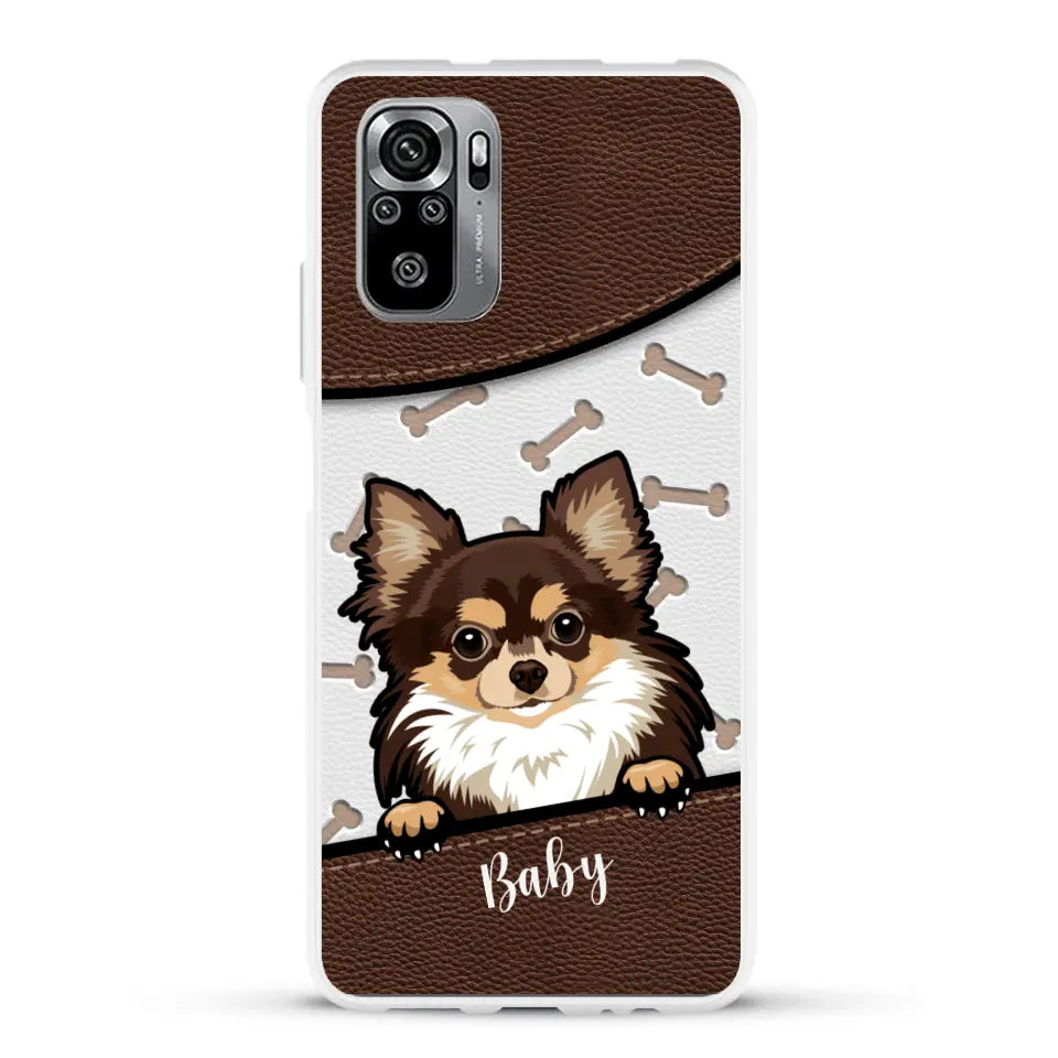Perro efecto cuero - Funda personalizada