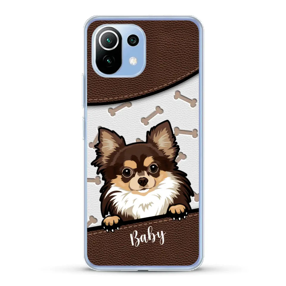 Perro efecto cuero - Funda personalizada