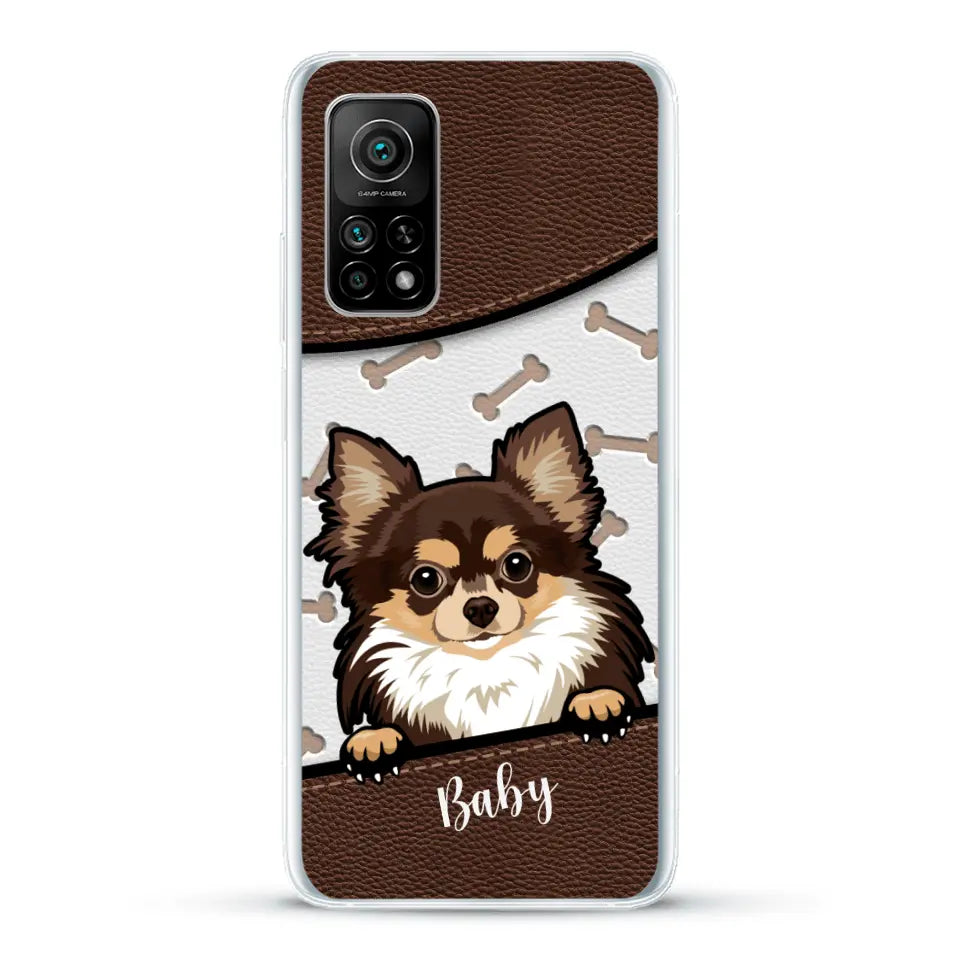 Perro efecto cuero - Funda personalizada
