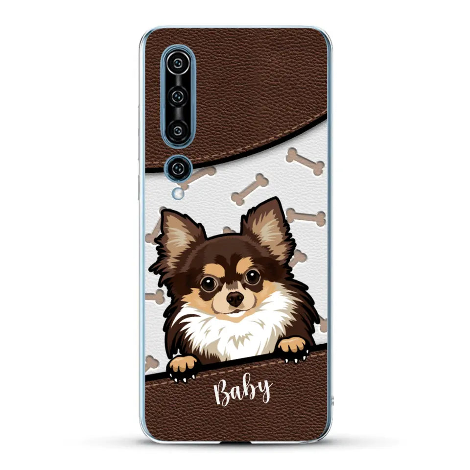 Perro efecto cuero - Funda personalizada